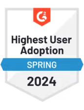 G2 Highest User Adoption Award