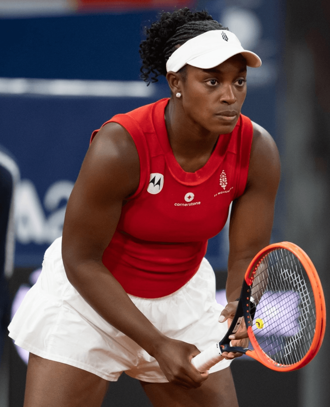Women playing tennis.