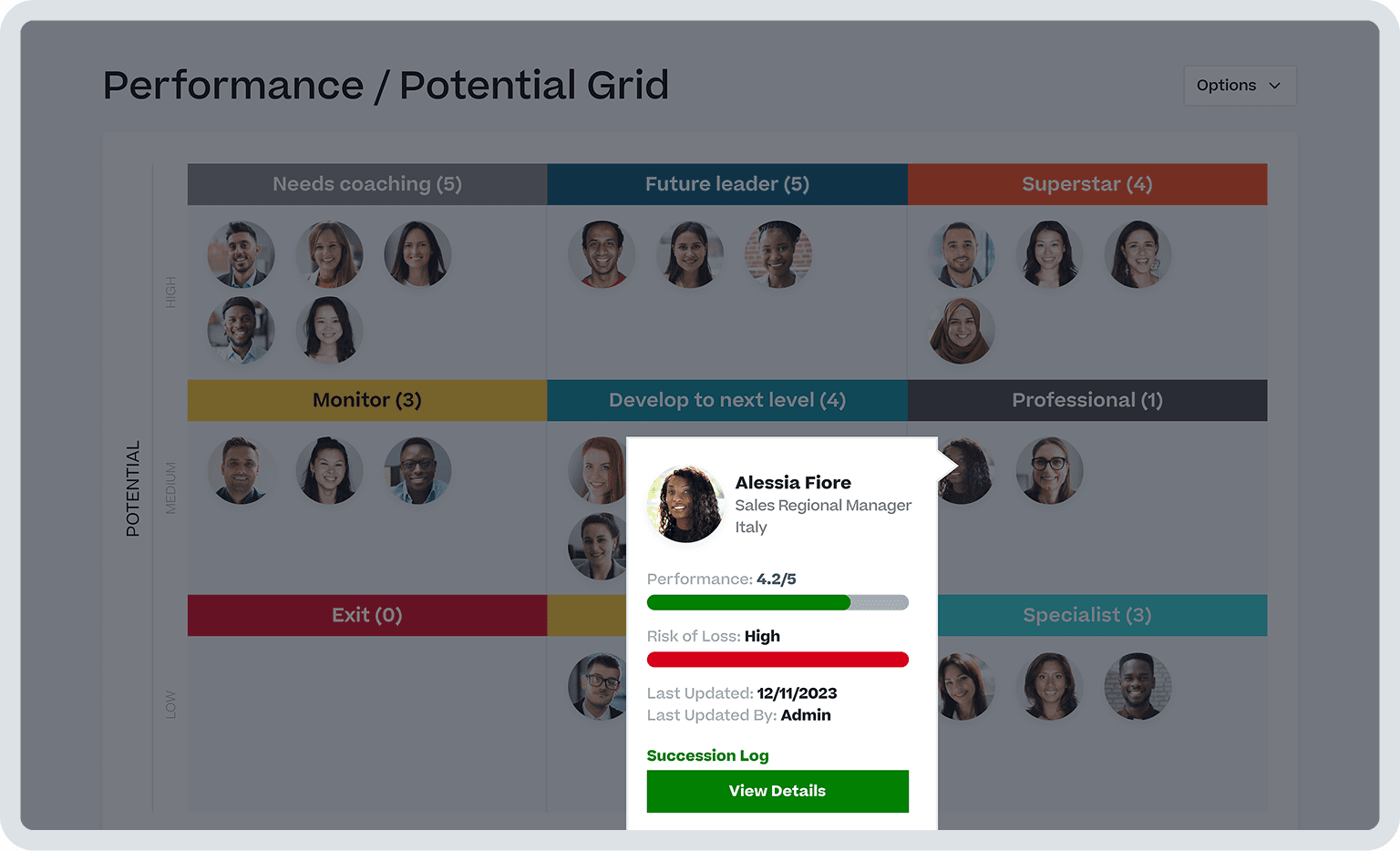 Product screen shot of Cornerstone career paths and mobility.