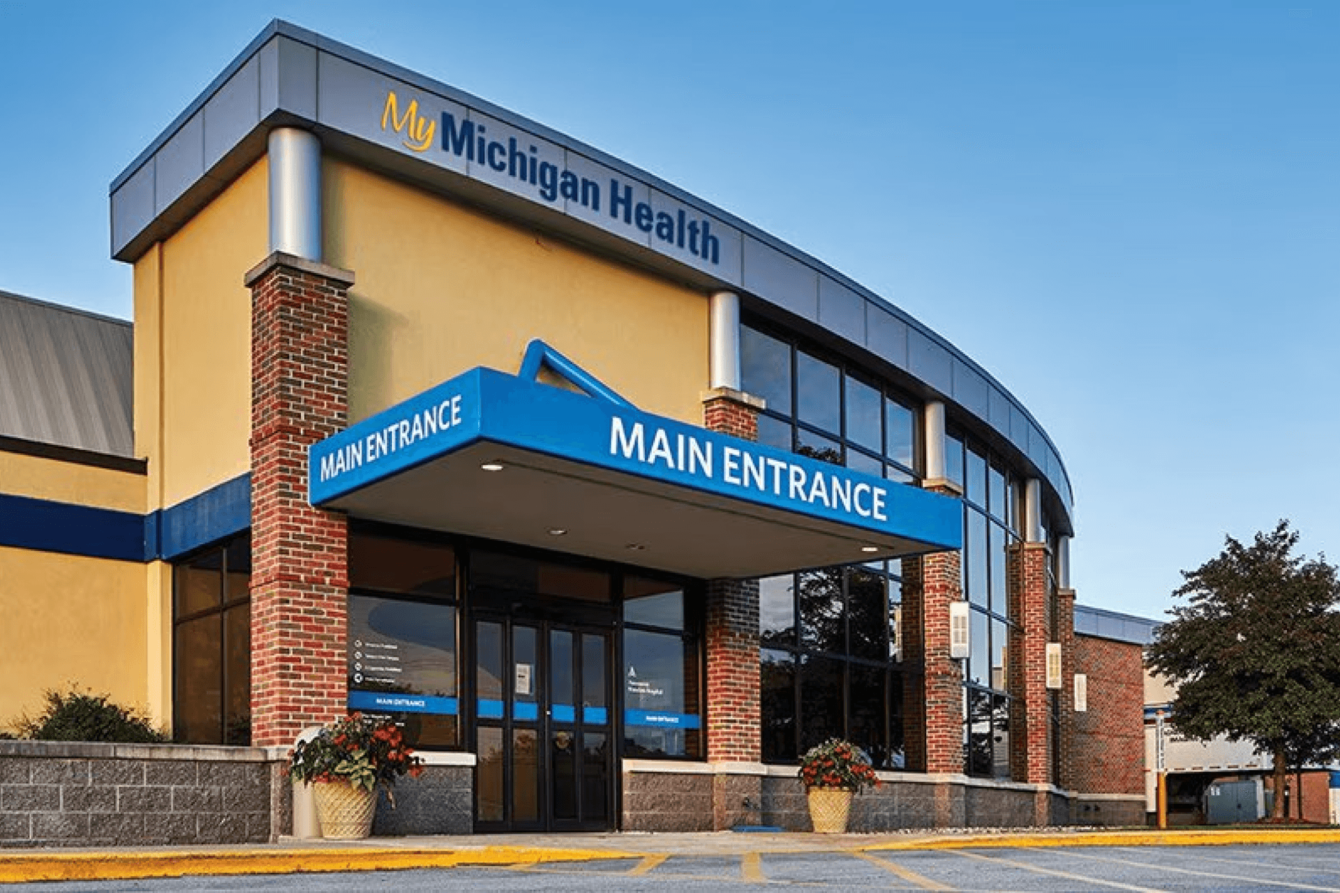Main entrance of My Michigan Health building